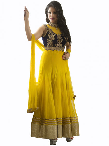 Designer Yellow Anarkali Suit