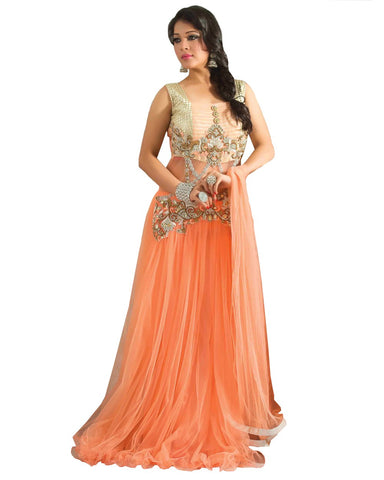 Scintillating Pale Tomato Gown