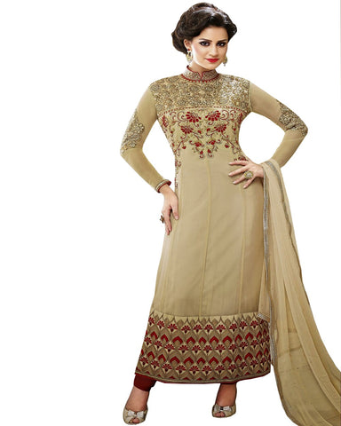 Beige Long Salwar Suit