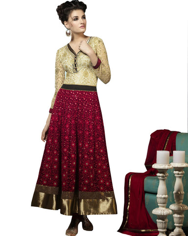 Red/Golden Heavy Salwar Kameez