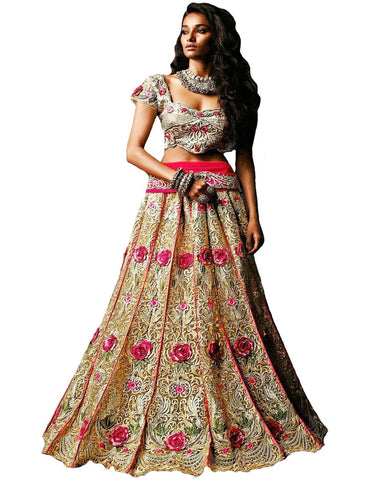 Golden Heavy Lehenga