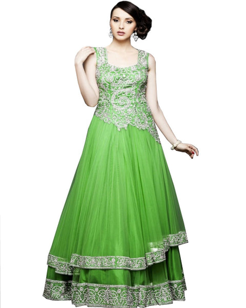 Designer Green Party Dress