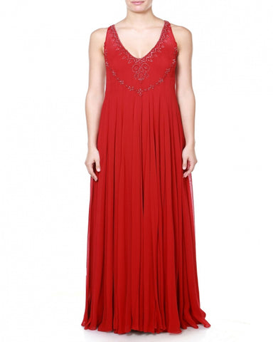 Designer Red Party Dress