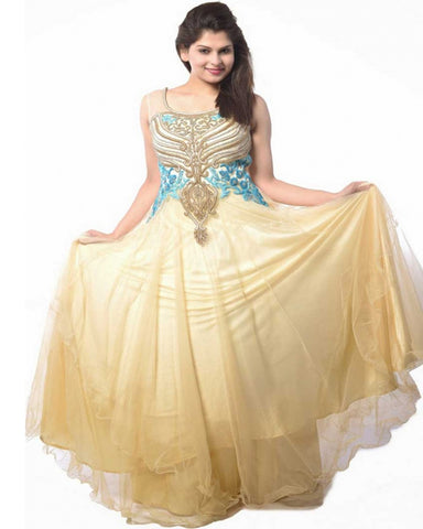 Designer Cream Party Gown
