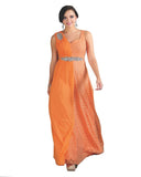 Designer Orange Party Dress