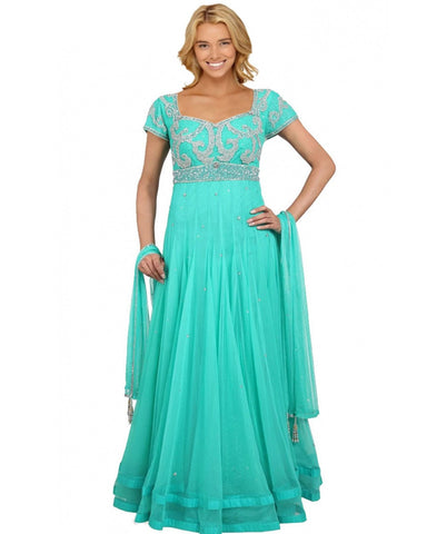Designer Syan Green Salwar Suit