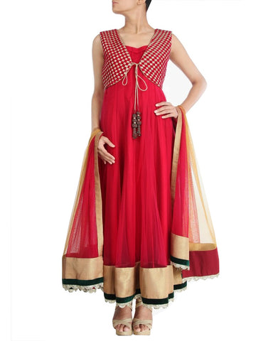 Designer Red Salwar Suit