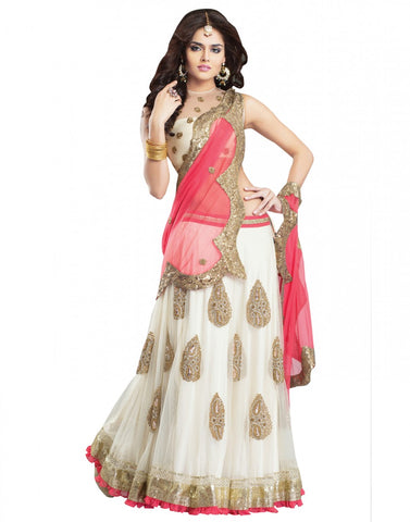 Vivacious Off White Lehenga Choli