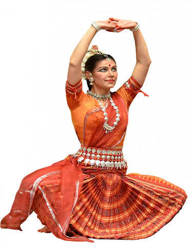 Orange Color Oddisi Dance Costume
