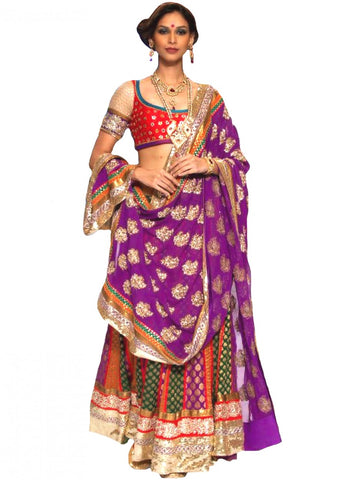 Banarasi Multi Lengha