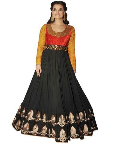 Diya Mirza Black Red Gown