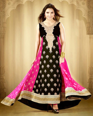 Lara Datta Black Pink Dress