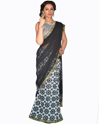 Nargis Black Queen Saree