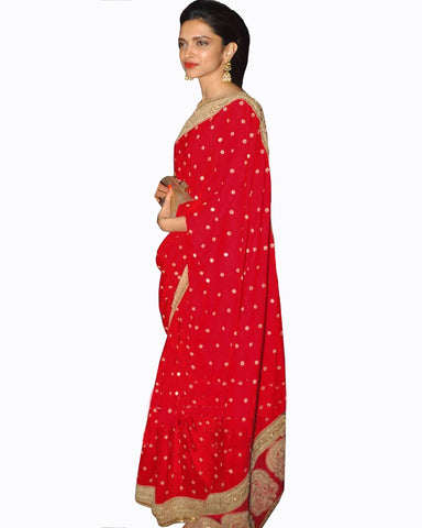 Dipika Red Rose Saree