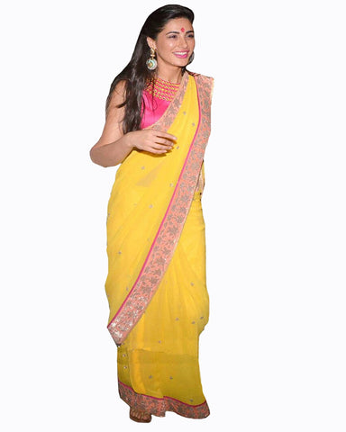 Nargis Yellow Saree