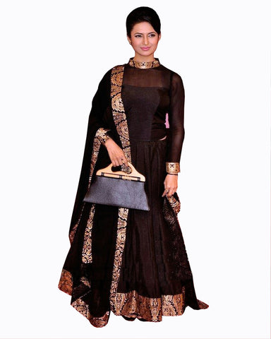 Divyanka Black Queen Suit