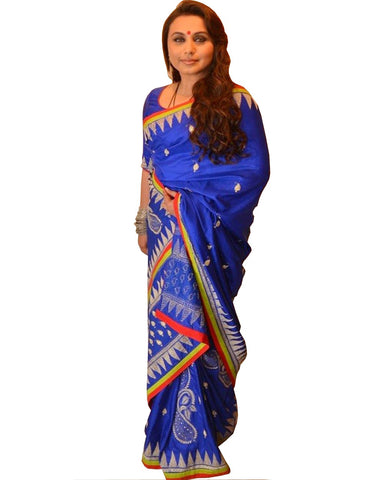 Rani Mukharji Blue Saree