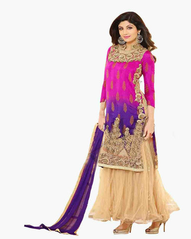 Shilpa Shetty Exclusive Deisgner Lehenga Style Suit