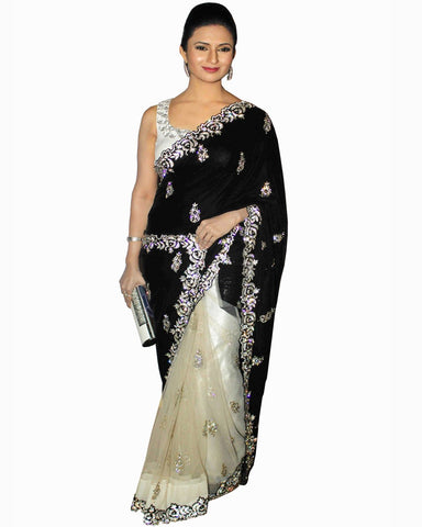 Divyanka Tripathi Black Saree