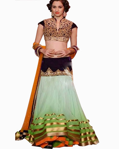 Bollywood Designer Green Padding Lehenga