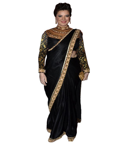 Udita Goswami Designer Black Saree