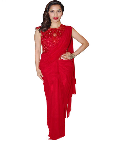 Sofi Red Designer Saree