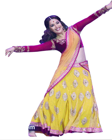 Madhuri Designer Yellow Lehenga