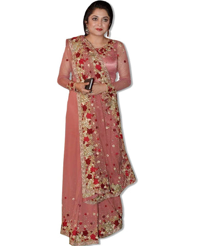 MULTI THREAD EMBROIDERED SAREE