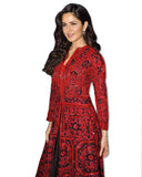 KATRINA RED EMBROIDERED JACKET STYLE