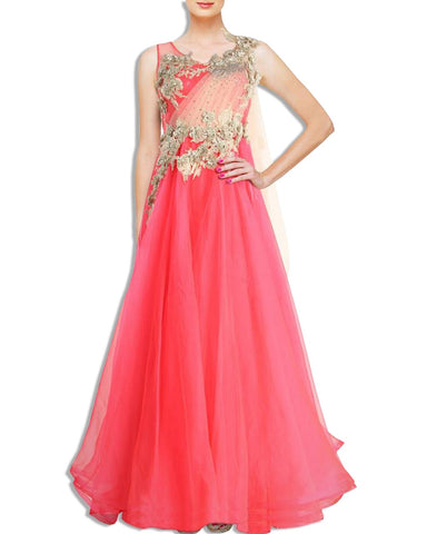 PINK FLOOR LENGTH GOWN