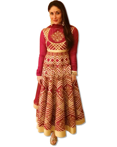 KAREENA KAPOOR DEEP PINK ANARKALI