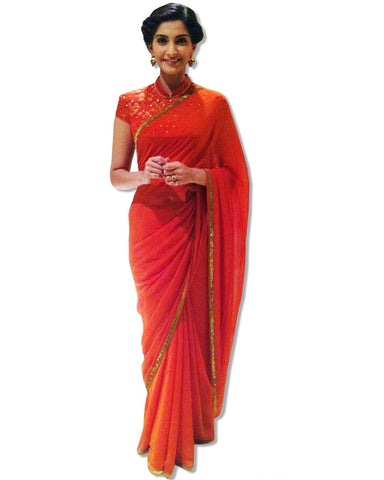 SONAM KAPOOR RED SIZZLING SARI