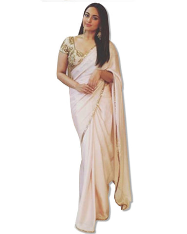 SONAKSHI SINHA BLUSH GOLD SARI