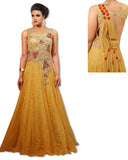 GOLD CRYSTAL EMBROIDERED GOWN