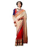 RED  EMBROIDERED SARI