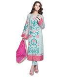 GEORGETTE EMBROIDERED SKY BLUE SUIT