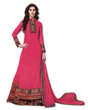 GEORGETTE EMBROIDERED FUSCHIA SUIT