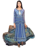 GEORGETTE EMBROIDERED BLUE SUIT