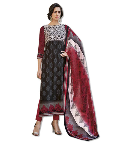 GEORGETTE EMBROIDERED MULTI SUIT