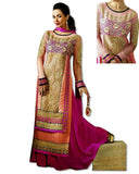 HOT PINK GEORGETTE EMBROIDERED LAWN SUIT