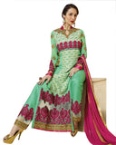 SKY GREEN GEORGETTE EMBROIDERED LAWN SUIT