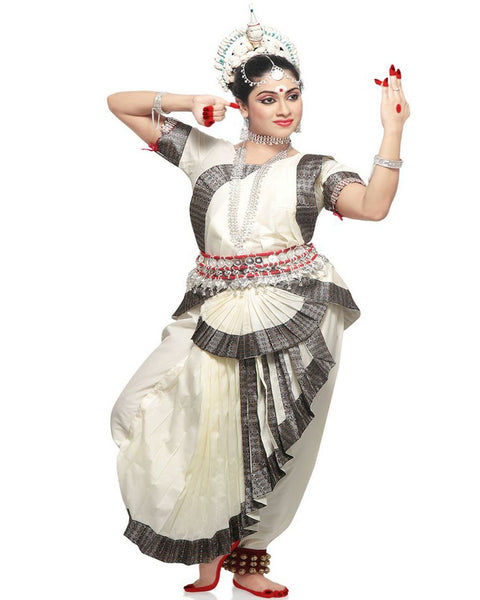 Bharatnatyam White Dance Costume