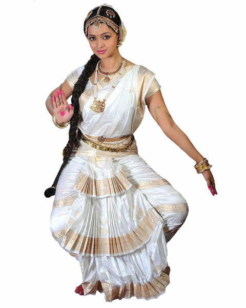 Bharatnatyam White Dance Dress