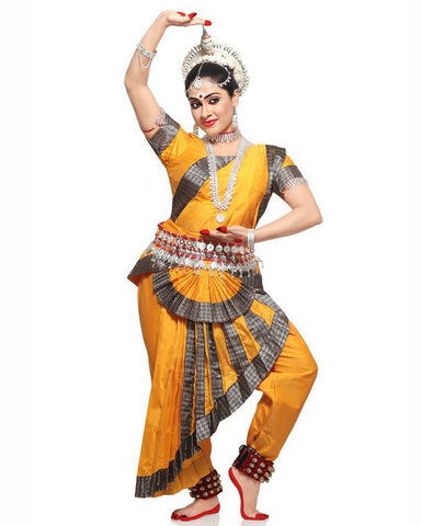 Yellow Bharatnatyam Dance Costume