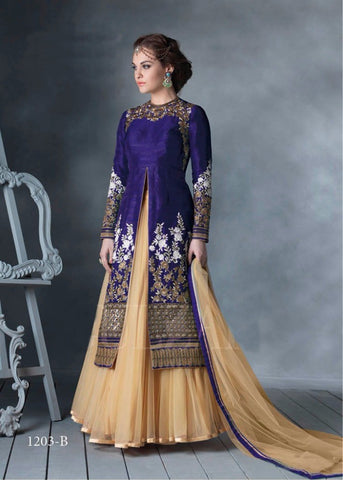 Blue Lahenga Style Dress