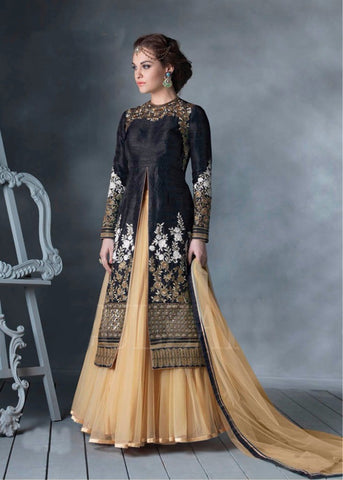 Black Lahenga Style Dress