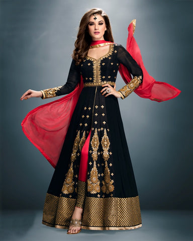 Black Long Designer Suit