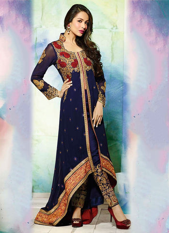 Nevy Blue Long Churidar Suit