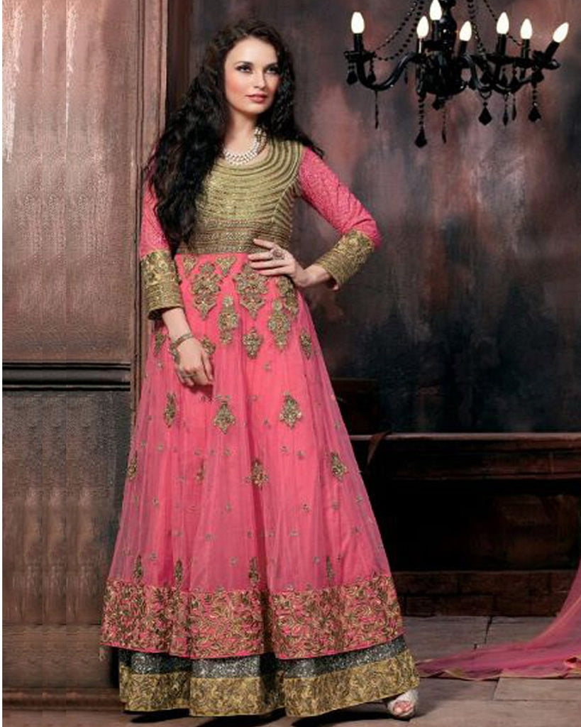 Pink Heavy Designer Embroidered Work Traditional/Festive Special Anarkali  Suit - Indian Heavy Anarkali Lehenga Gowns Sharara Sarees Pakistani Dresses  in USA/UK/Canada/UAE - IndiaBoulevard