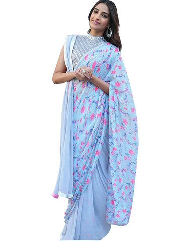 Sonam Sky Georgette Saree